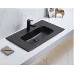 Olivia Matte Black 600 Ceramic Basin-Top